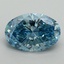 3.12 Ct. Fancy Vivid Blue Oval Lab Grown Diamond