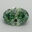 1.6 Ct. Fancy Vivid Pacific Green Oval Lab Grown Diamond