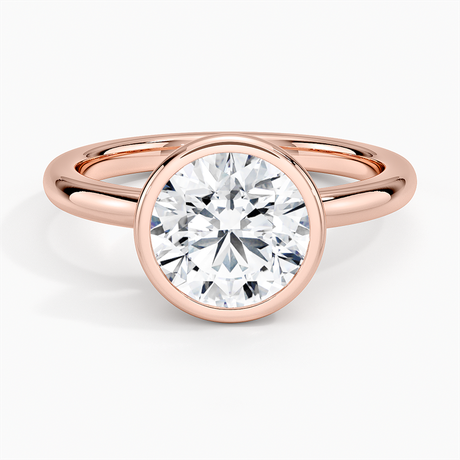 14K Rose Gold Julietta Bezel Solitaire Ring