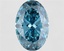 10.22 Ct. Fancy Vivid  Blue Oval Lab Grown Diamond