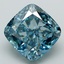 4.17 Ct. Fancy Vivid Blue Cushion Lab Grown Diamond