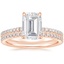 14K Rose Gold Luxe Viviana Diamond Ring (1/3 ct. tw.) with Ballad Eternity Diamond Ring (1/3 ct. tw.)