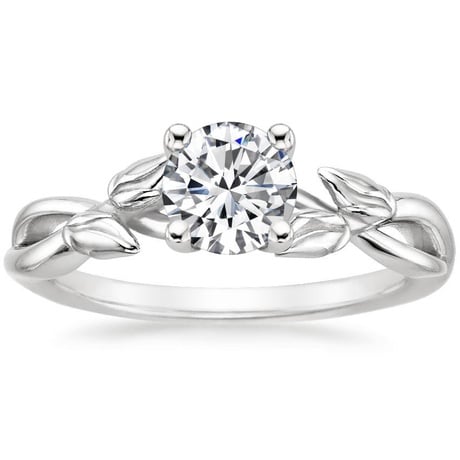 18K White Gold Budding Willow Ring with Winding Willow Ring