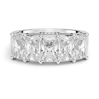 Custom Radiant-Cut Five Stone Diamond Ring