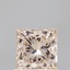 0.85 Ct. Fancy Brownish Pink Princess Lab Grown Diamond