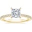 14K Yellow Gold Demi Half Coverage Diamond Ring (1/5 ct. tw.), smalltop view