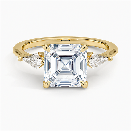 Luxe Cometa Three Stone Diamond Ring - Brilliant Earth