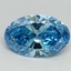 4.06 Ct. Fancy Vivid Blue Oval Lab Grown Diamond