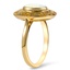 The Tarika Ring, smalltop view on a hand