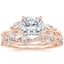 14K Rose Gold Secret Garden Diamond Ring (1/2 ct. tw.) with Luxe Winding Willow Diamond Ring (1/4 ct. tw.)