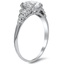 The Larkspur Ring, smalltop view on a hand