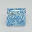 1.31 Ct. Fancy Vivid Blue Princess Lab Grown Diamond