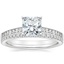 18K White Gold Starlight Diamond Ring with Luxe Ballad Diamond Ring (1/4 ct. tw.)