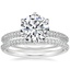 18K White Gold Valentina Diamond Ring with Valencia Diamond Ring (1/3 ct. tw.)