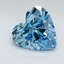 1.40 Ct. Fancy Vivid Malibu Blue Heart Lab Grown Diamond