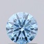 0.74 Ct. Fancy Vivid Blue Round Lab Grown Diamond
