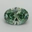 1.58 Ct. Fancy Vivid Pacific Green Oval Lab Grown Diamond