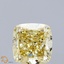 2.02 Ct. Fancy Intense Yellow Cushion Lab Grown Diamond