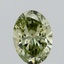 0.37 Ct. Fancy Vivid Green Oval Lab Grown Diamond