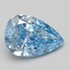 3.06 Ct. Fancy Vivid Blue Pear Lab Grown Diamond