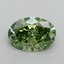 1.05 Ct. Fancy Vivid Green Oval Lab Grown Diamond
