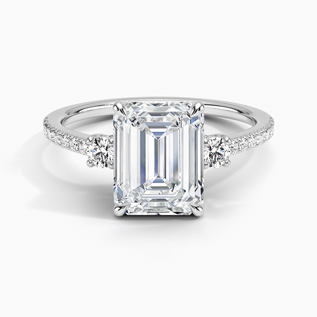 Lyra Three Stone Diamond Ring - Brilliant Earth