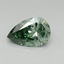 0.4 Ct. Fancy Vivid Pacific Green Pear Lab Grown Diamond