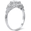 The Brinley Ring, smalltop view on a hand