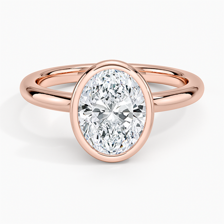 14K Rose Gold Julietta Bezel Solitaire Ring