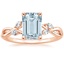 14K Rose Gold Willow Diamond Ring (1/8 ct. tw.), smalltop view
