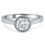 Custom Milgrained Bezel Ring