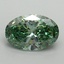 1.59 Ct. Fancy Vivid Green Oval Lab Grown Diamond