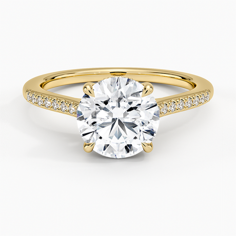 18K Yellow Gold Lissome Half Coverage Diamond Ring