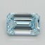 1.19 Ct. Fancy Intense Blue Emerald Lab Grown Diamond