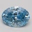 2.04 Ct. Fancy Vivid Blue Oval Lab Grown Diamond