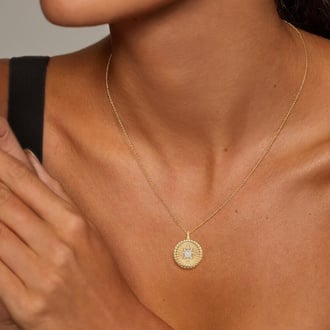 Star Lab Diamond Medallion Necklace