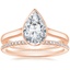 14K Rose Gold Luna Ring with Whisper Eternity Diamond Ring (1/4 ct. tw.)