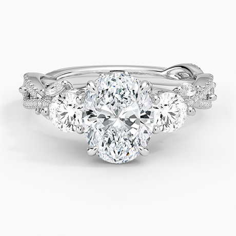 Luxe Secret Garden Three Stone Diamond Ring
