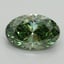 1.70 Ct. Fancy Vivid Green Oval Lab Grown Diamond