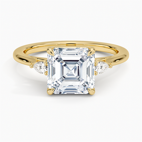 Three Stone Pear Engagement Ring - Aria