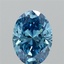 1.51 Ct. Fancy Vivid Blue Oval Lab Grown Diamond