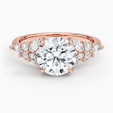 14K Rose Gold Nadia Taper Diamond Ring