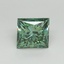 1.05 Ct. Fancy Vivid Pacific Green Princess Lab Grown Diamond