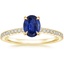 14K Yellow Gold Demi Half Coverage Diamond Ring (1/5 ct. tw.), smalltop view