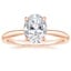 14K Rose Gold Freesia 2mm Solitaire Ring, smalltop view