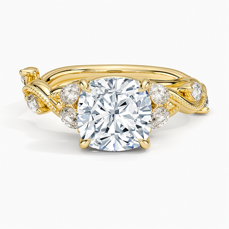 Milgrain Vine Diamond Ring