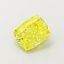 0.71 Ct. Fancy Vivid Yellow Cushion Lab Grown Diamond