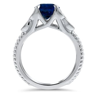 Custom Celtic Inspired Sapphire Engagement Ring