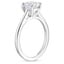 18K White Gold 1.4mm Provence Solitaire Ring, smallside view
