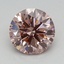 0.80 Ct. Fancy Intense Brownish Pink Round Lab Grown Diamond